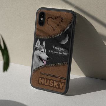 Gearhumans 3D I Love You To The Moon Husky Custom Phonecase