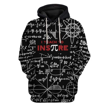 Gearhumans 3D I Teach To InsPIre Custom Hoodie Apparel