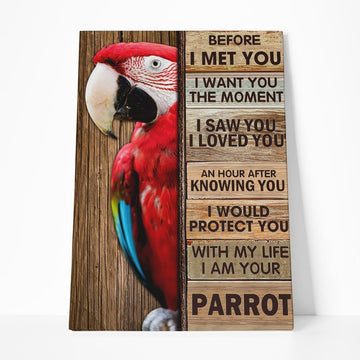 Gearhumans 3D I Would Protect You Parrot Canvas