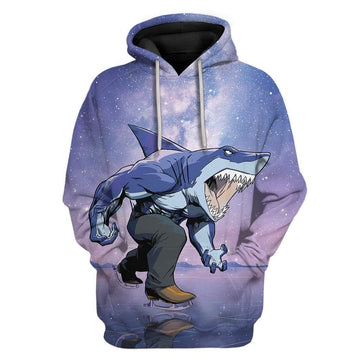 Gearhumans 3D Ice Skating Shark Custom T-Shirts Hoodies Apparel