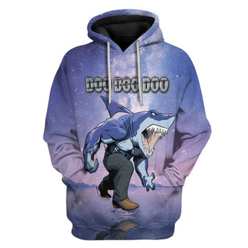 Gearhumans 3D Ice Skating Shark Doo Doo Custom T-Shirts Hoodies Apparel