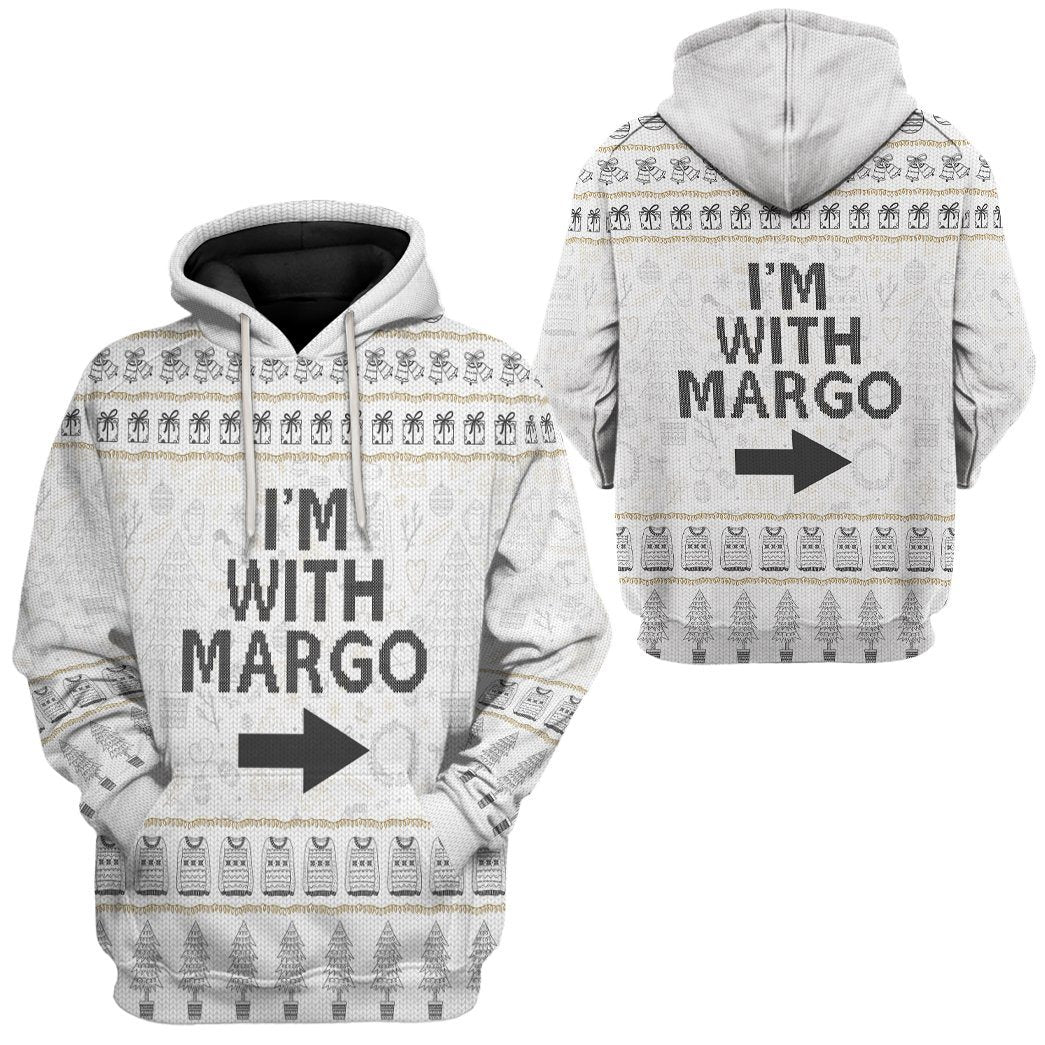 Gearhuman 3D Im With Margo National Lampoon Christmas Vacation Ugly Sweater Custom Tshirt Hoodie Apparel GV031111 3D Apparel 