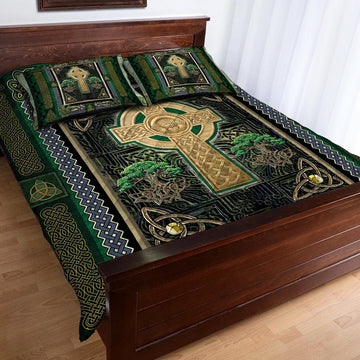 Gearhumans 3D Irish Celtic Cross Custom Quilt Set