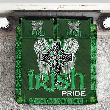 Gearhumans 3D Irish Pride Cross Bedding Set