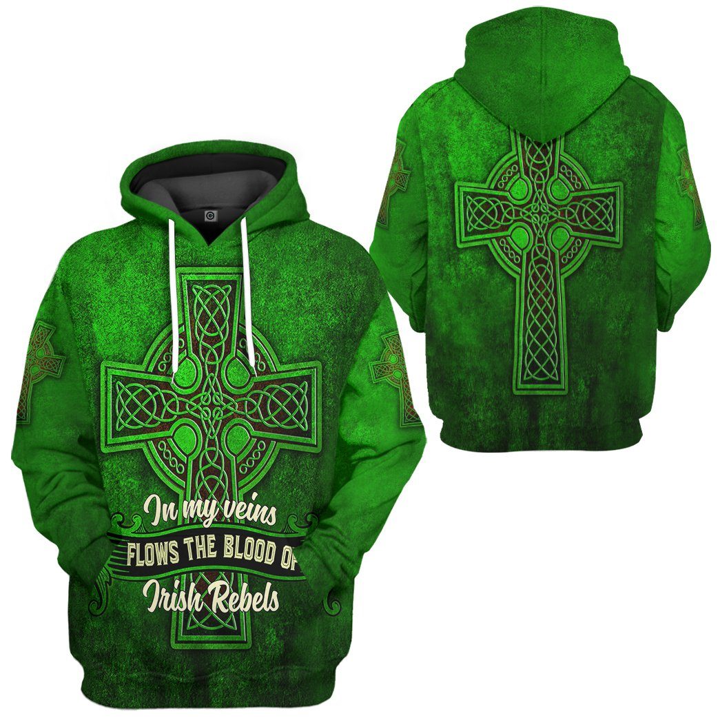 Gearhuman 3D Irish St Patrick Day Custom Tshirt Hoodie Apparel GW25021 3D Apparel