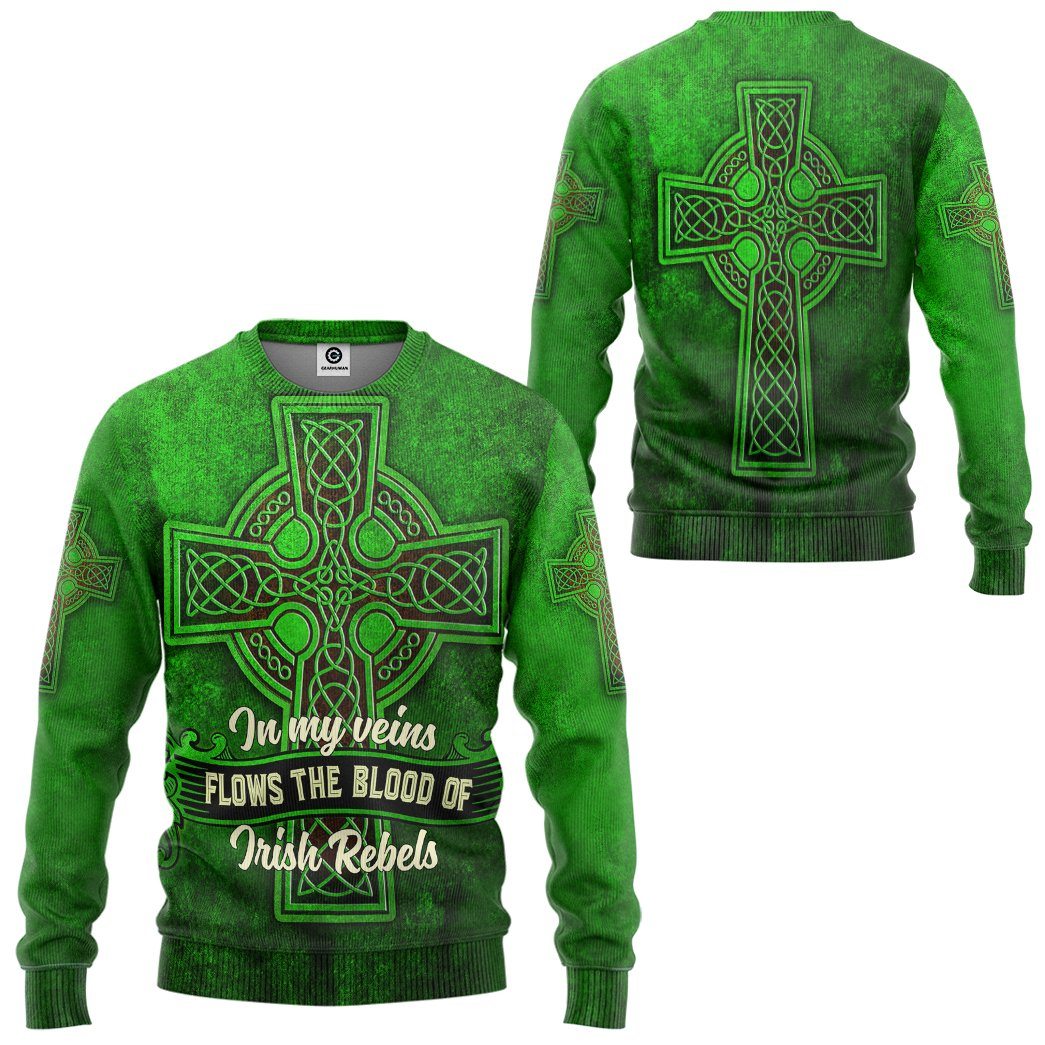 Gearhuman 3D Irish St Patrick Day Custom Tshirt Hoodie Apparel GW25021 3D Apparel