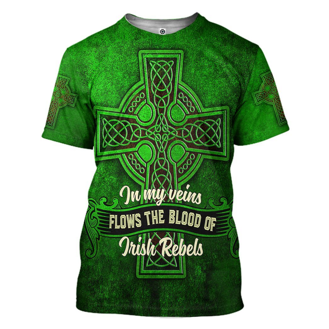 Gearhuman 3D Irish St Patrick Day Custom Tshirt Hoodie Apparel GW25021 3D Apparel T-Shirt S