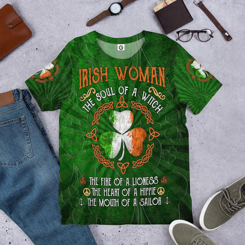 Gearhuman 3D Irish St Patrick Day Irish Woman Tshirt Hoodie Apparel GV19023 3D Apparel
