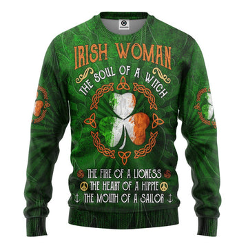 Gearhumans 3D Irish St Patrick Day Irish Woman Tshirt Hoodie Apparel