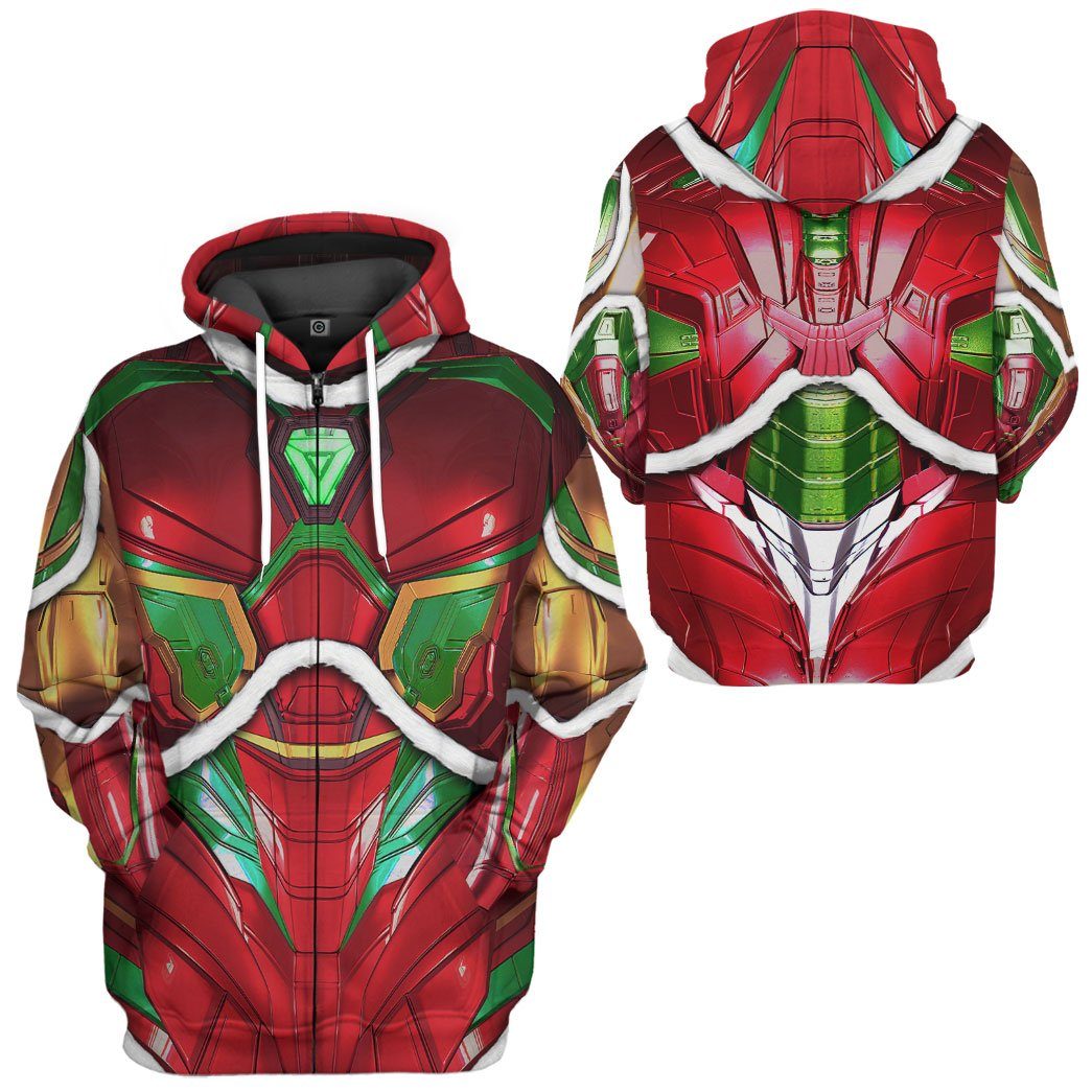 Gearhuman 3D Ironman Christmas Custom Hoodie Apparel GJ08101 3D Apparel 