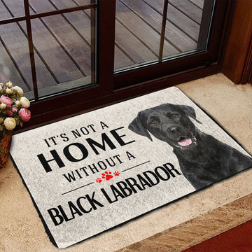 Gearhumans 3D Its Not A Home Without A Black Labrador Custom Doormat