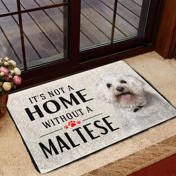Gearhumans 3D Its Not A Home Without A Maltese Custom Doormat