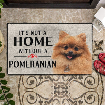 Gearhumans 3D Its Not A Home Without A Pomeranian Custom Doormat