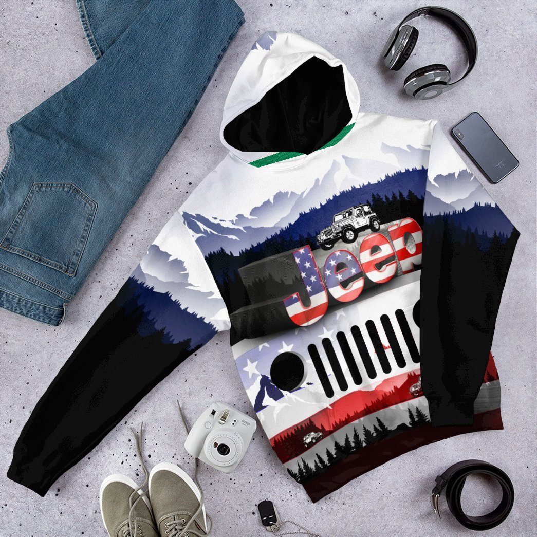 Jeep Clothing Jeep Rubicon Hoodie Flag Jeep Sweatshirts Gearhuman