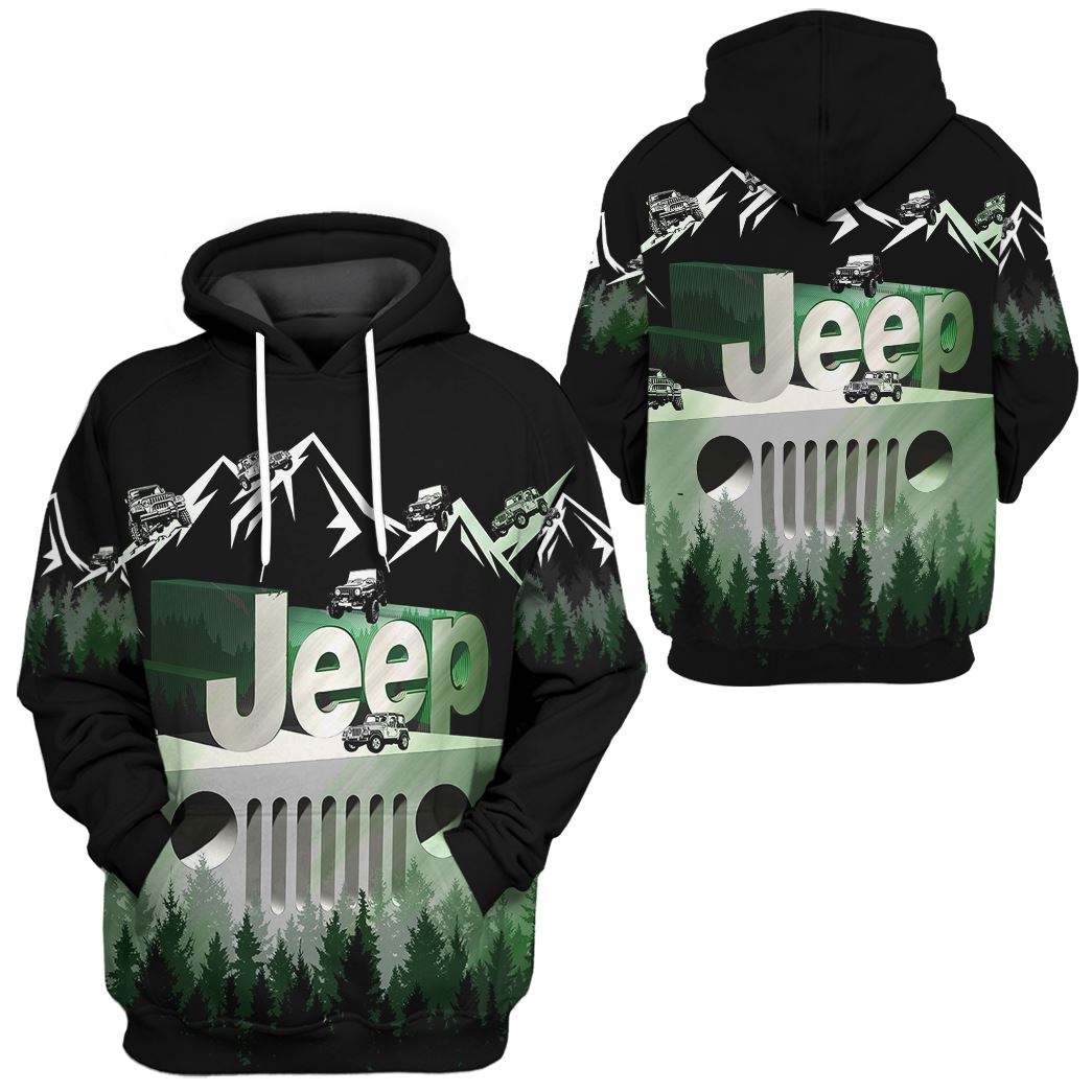 Gearhuman 3D Jeep Tshirt Hoodie Apparel ZZ2705214 3D Apparel 