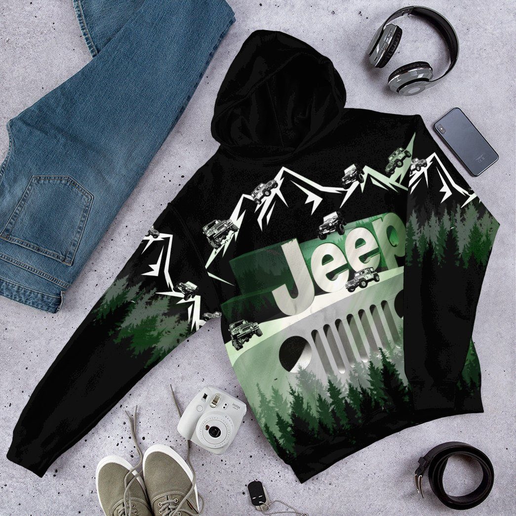 Gearhuman 3D Jeep Tshirt Hoodie Apparel ZZ2705214 3D Apparel 