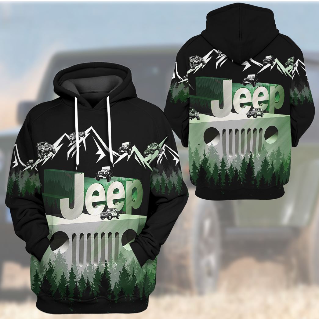 Gearhuman 3D Jeep Tshirt Hoodie Apparel ZZ2705214 3D Apparel 