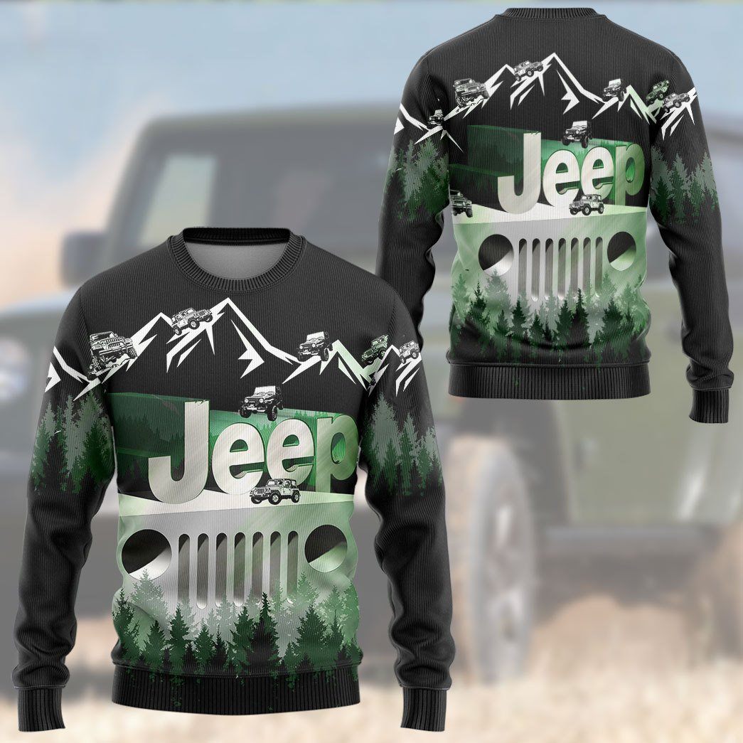 Gearhuman 3D Jeep Tshirt Hoodie Apparel ZZ2705214 3D Apparel 