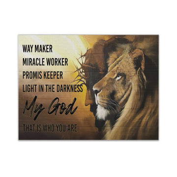 Gearhumans 3D Jesus And Lion Quotes Custom Canvas