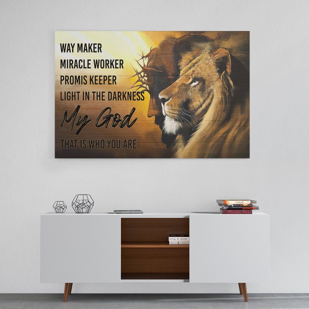 Gearhuman 3D Jesus And Lion Quotes Custom Canvas GW09034 Canvas