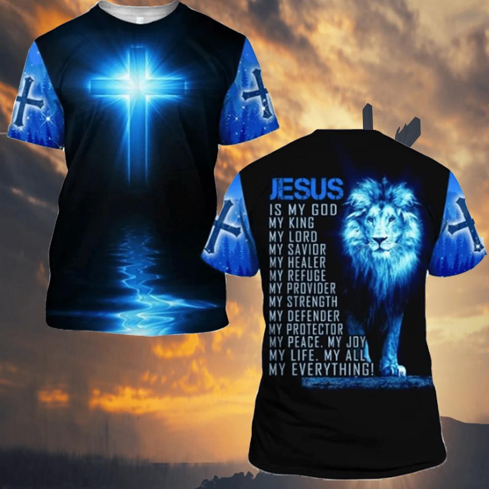 Gearhuman 3D Jesus Is My Everything Custom Tshirt Hoodie Apparel CGW20104 3D Apparel 