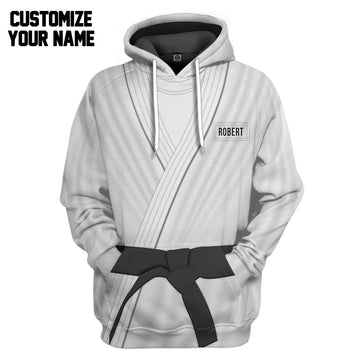 Gearhumans 3D Judo White Uniform Custom Name Tshirt Hoodie Apparel