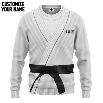 Gearhumans 3D Judo White Uniform Custom Name Tshirt Hoodie Apparel