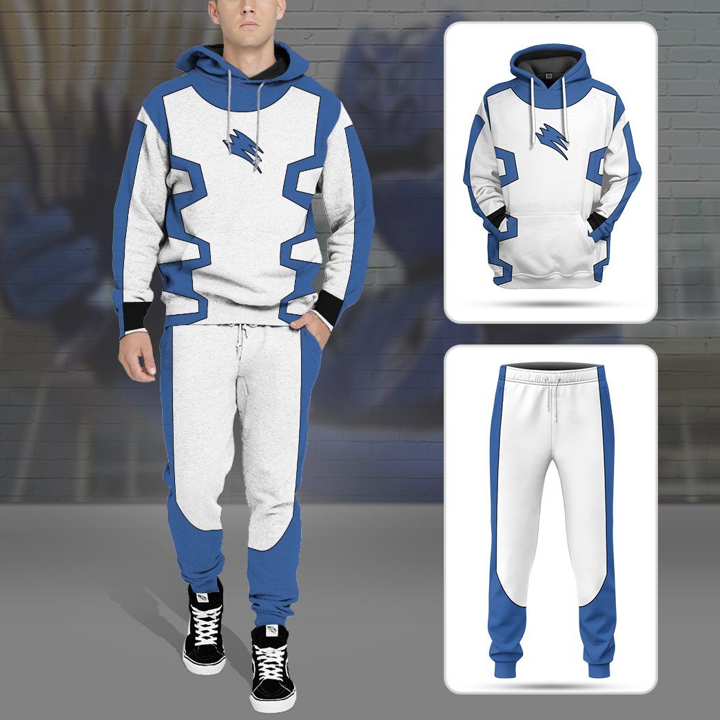 Gearhuman 3D Jungle Fury Blue Power Ranger Sweatpants GB190118 Sweatpants 