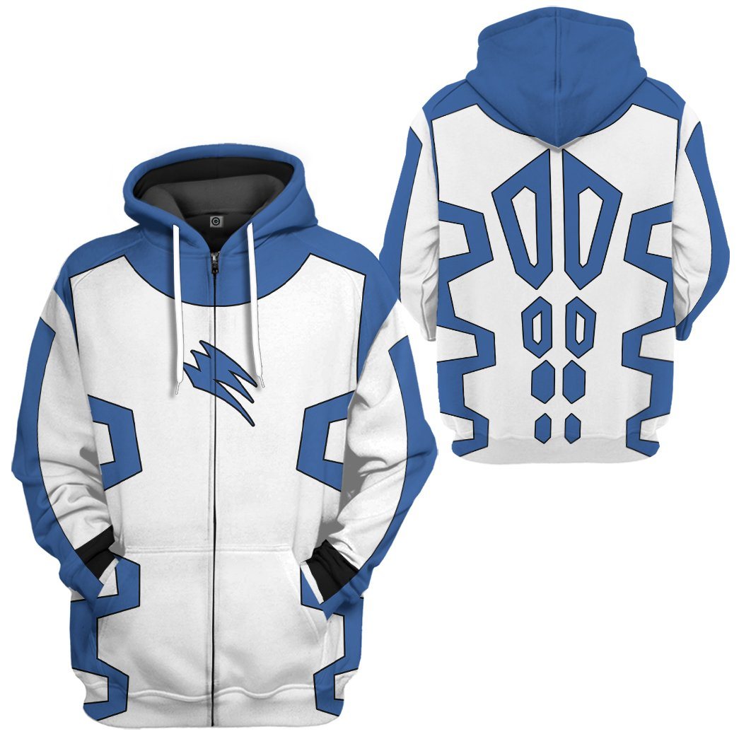 fury gear Gearhumans 3D Jungle Fury Blue Power Ranger Tshirt Hoodie Apparel