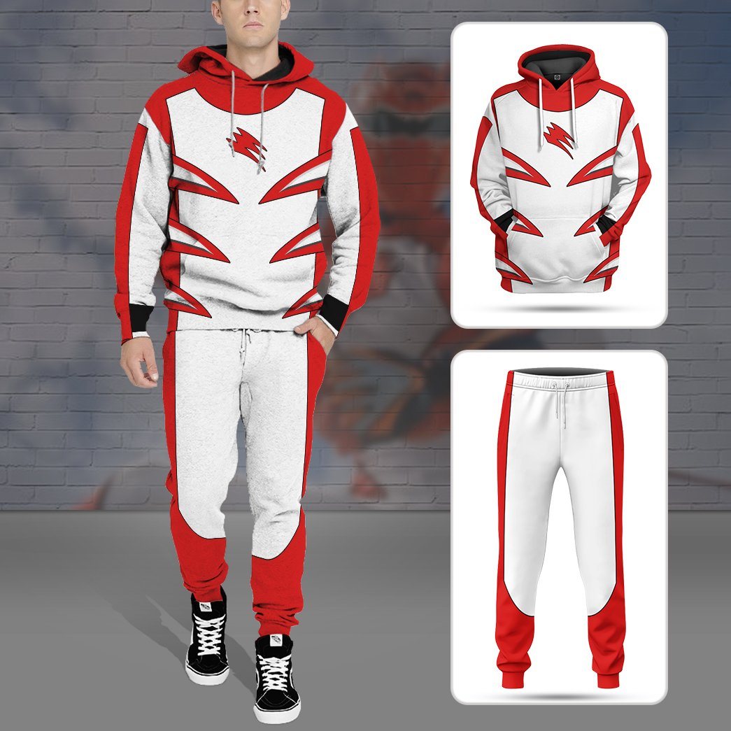 Gearhuman 3D Jungle Fury Red Master Mode Power Ranger Sweatpants GB190121 Sweatpants 