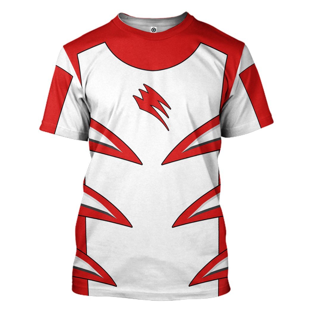 Gearhuman 3D Jungle Fury Red Master Mode Power Ranger Tshirt Hoodie Apparel GB190119 3D Apparel T-Shirt S 