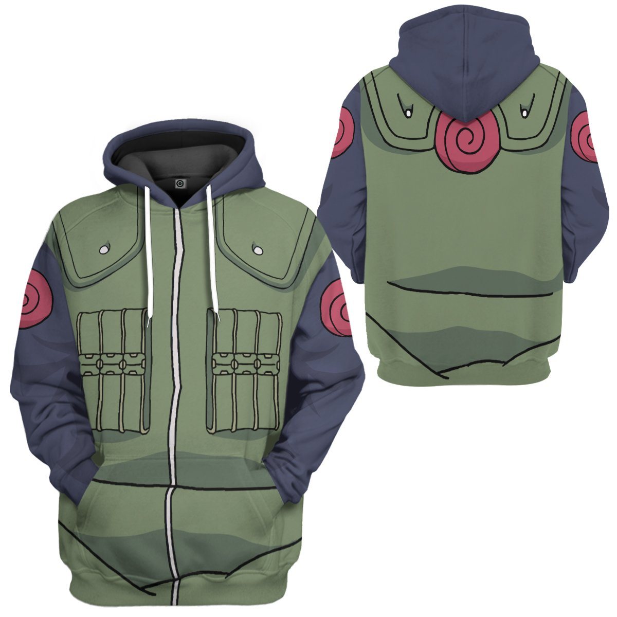 Gearhumans 3D Kakashi Hatake Custom Hoodie Apparel