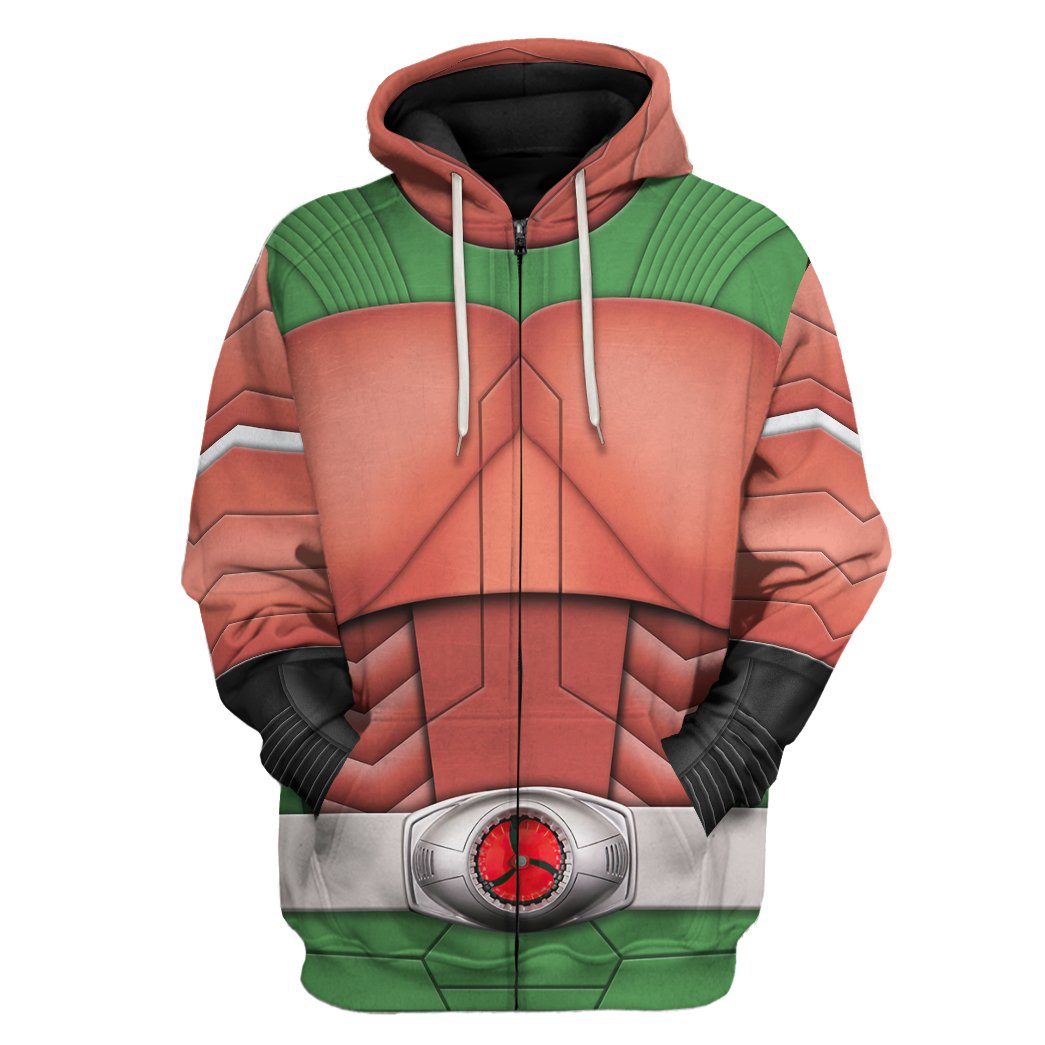Gearhuman 3D Kamen Rider Black RX Skyrider Tshirt Hoodie Apparel GB25018 3D Apparel Zip Hoodie S