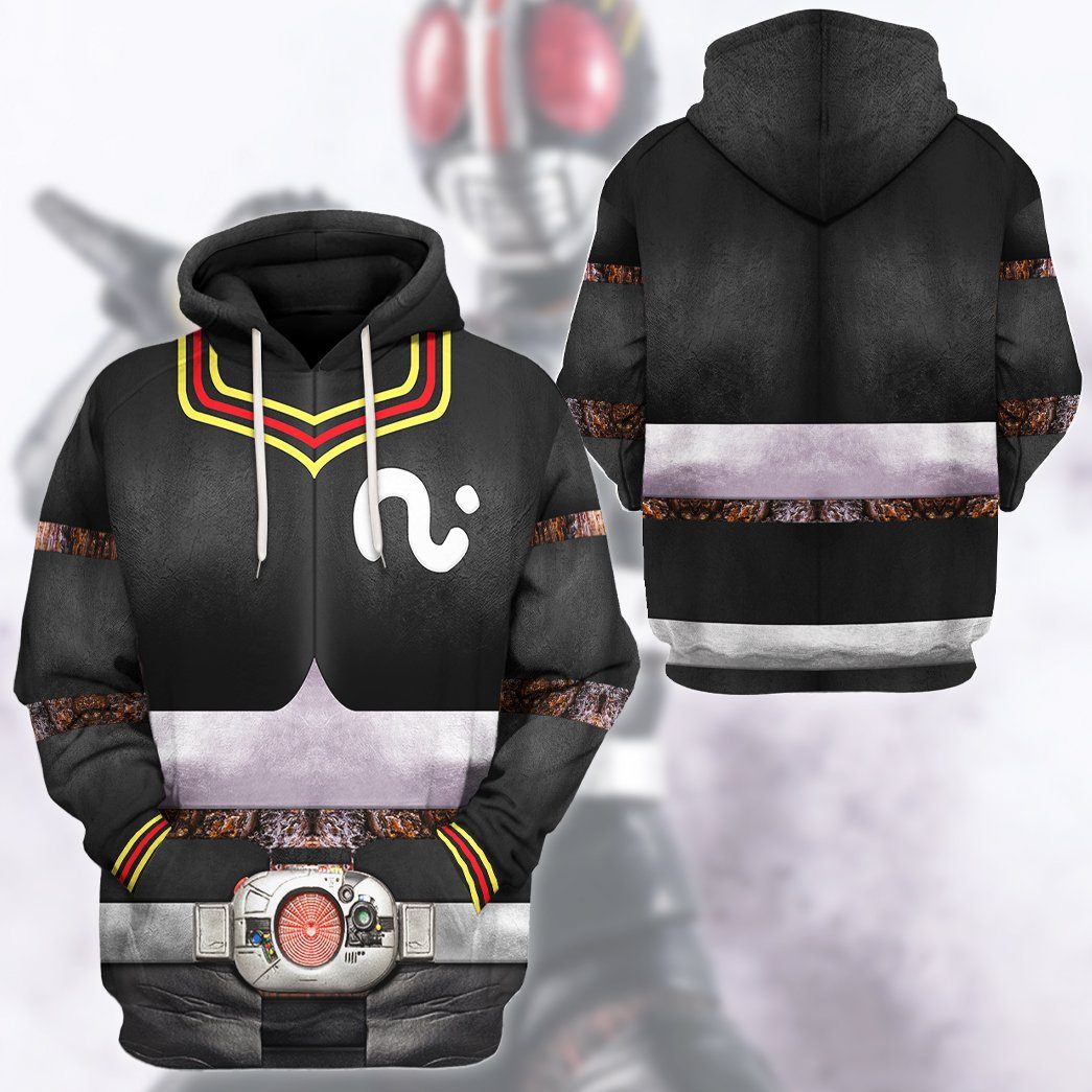 Gearhuman 3D Kamen Rider Black Tshirt Hoodie Apparel GB250114 3D Apparel