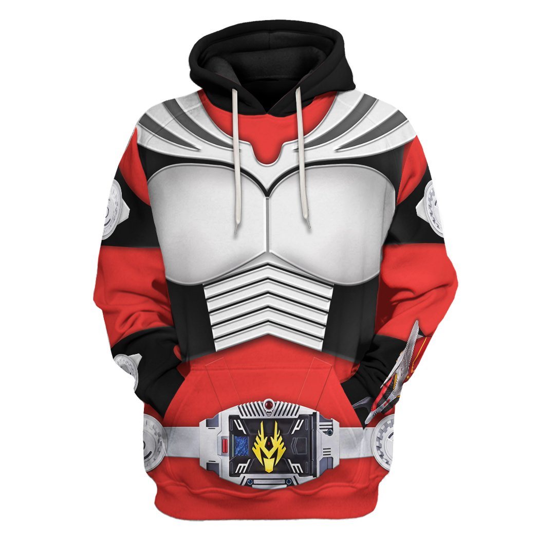 Heren Cosplay Rider Knight Hoodies, Winter Trekkoord Hooded Lange Mouw Pullover 3D, Grijs, M Heren Cosplay Rider Knight Hoodies, Winter Trekkoord Hooded Lange Mouw Pullover 3D, Grijs, M