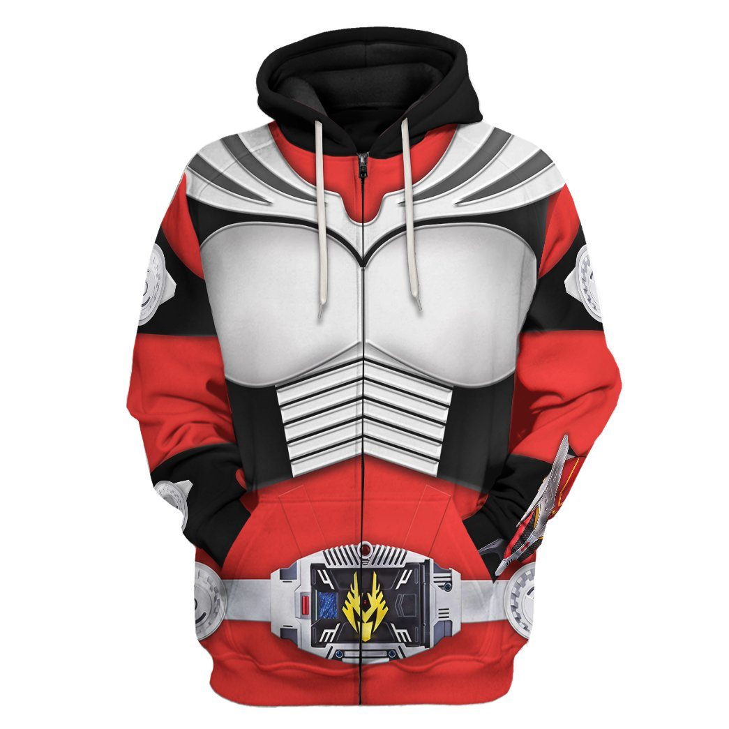 Gearhuman 3D Kamen Rider Ryuki Tshirt Hoodie Apparel GB25014 3D Apparel Zip Hoodie S