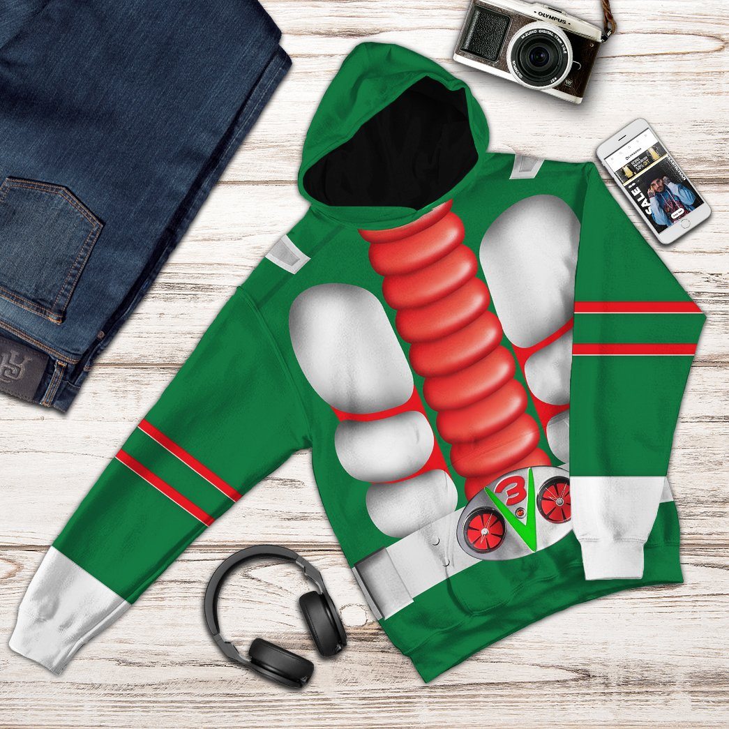 Gearhuman 3D Kamen Rider V3 Tshirt Hoodie Apparel GB250116 3D Apparel