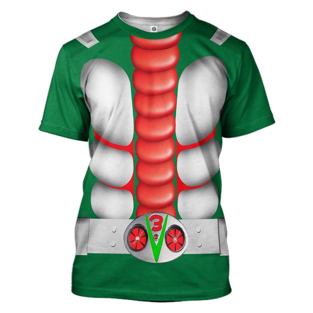 Gearhuman 3D Kamen Rider V3 Tshirt Hoodie Apparel GB250116 3D Apparel T-Shirt S