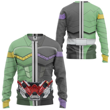 Gearhumans 3D Kamen Rider W Cyclone Joker Form Tshirt Hoodie Apparel