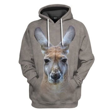 Gearhumans 3D Kangaroo Front And Back Tshirt Hoodie Apparel