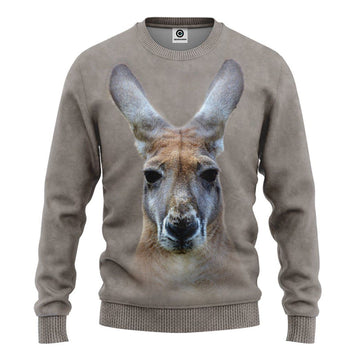 Gearhumans 3D Kangaroo Front And Back Tshirt Hoodie Apparel