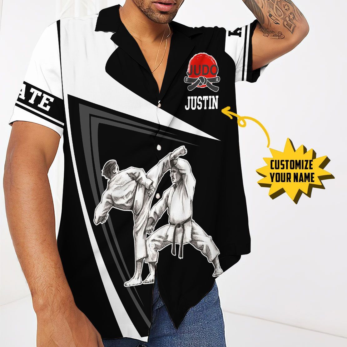 Gearhuman 3D Karate Custom Name Hawaii Shirt ZK1606211 Short Sleeve Shirt 