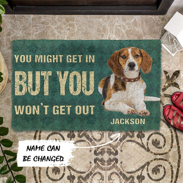Gearhumans 3D Keep Door Closed Beagles Dog Custom Gender Doormat