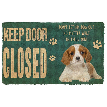 Gearhuman 3D Keep Door Closed Cavalier King Charles Spaniels Dog Custom Gender Doormat GV270112 Doormat Doormat S(15,8''x23,6'')