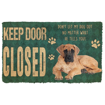 Gearhumans 3D Keep Door Closed Great Danes Dog Custom Gender Doormat