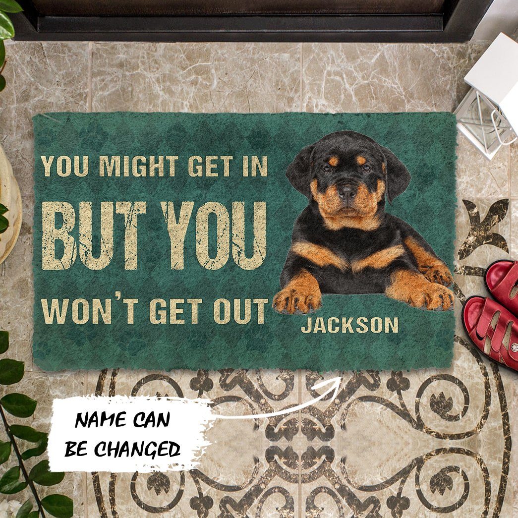 Gearhuman 3D Keep Door Closed Rottweilers Dog Custom Gender Doormat GV29018 Doormat