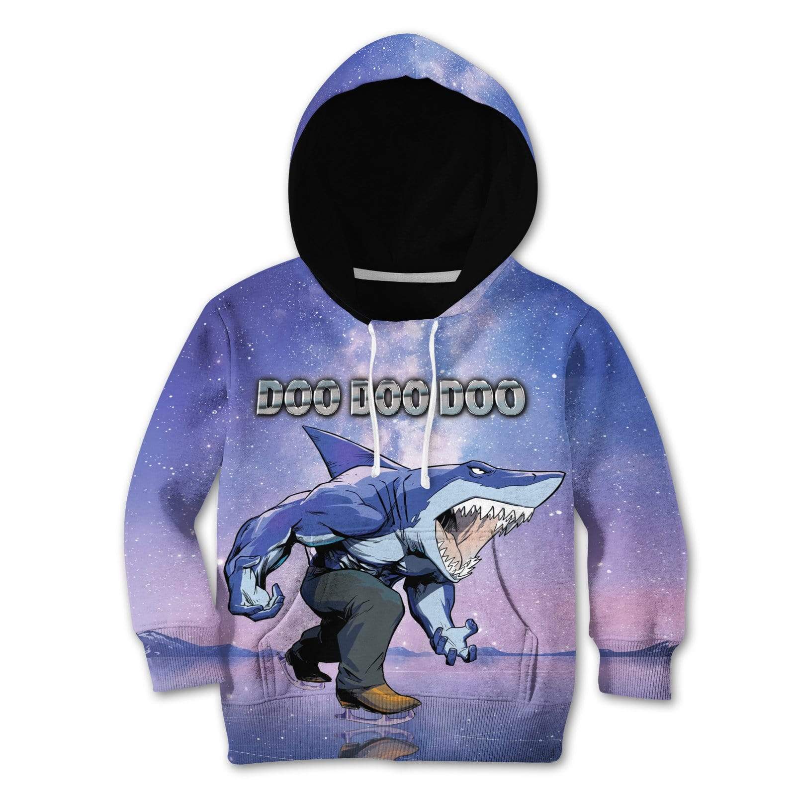 Gearhuman 3D Kid Ice Skating Shark Doo Doo Custom T-Shirts Hoodie Apparel AN-TA1102204 Kid 3D Apparel Kid Hoodie 2XS 