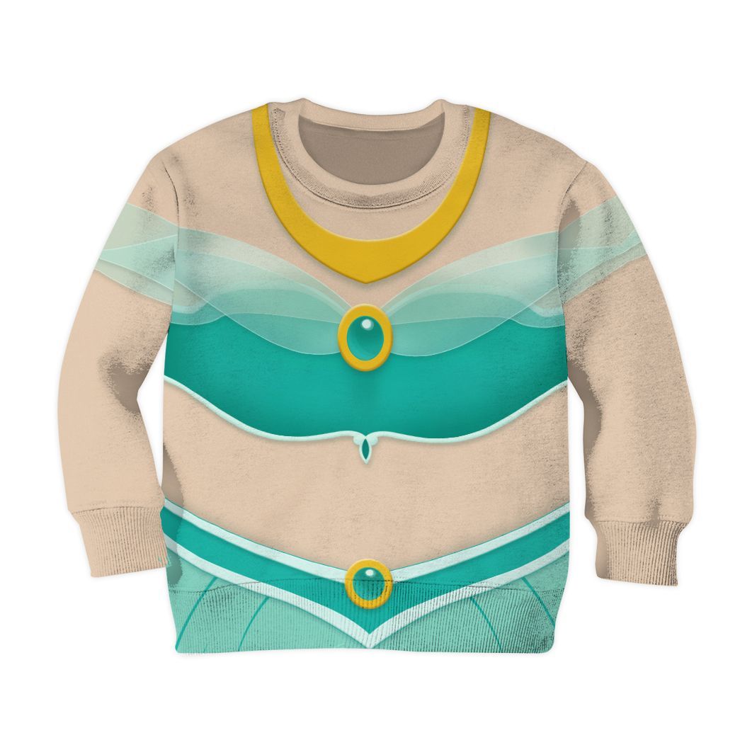 Gearhuman 3D Kids Jasmine Princess Custom Tshirt Hoodie Appreal CC11125 Kid 3D Apparel Kid Sweatshirt 2XS 
