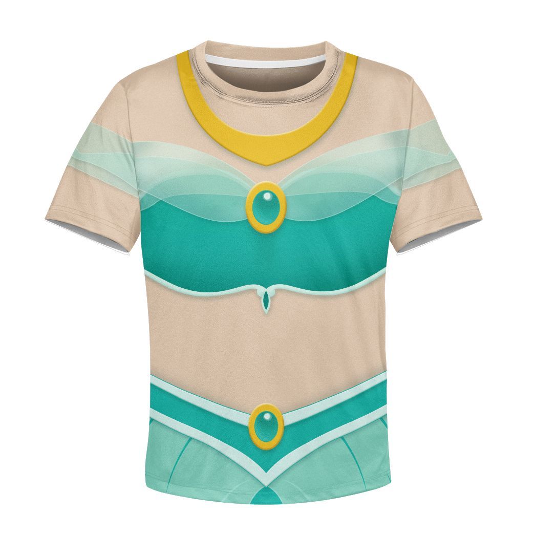 Gearhuman 3D Kids Jasmine Princess Custom Tshirt Hoodie Appreal CC11125 Kid 3D Apparel Kid T-Shirt XS 