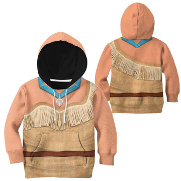 Gearhumans 3D Kids Pocahontas Princess Custom Tshirt Hoodie Appreal
